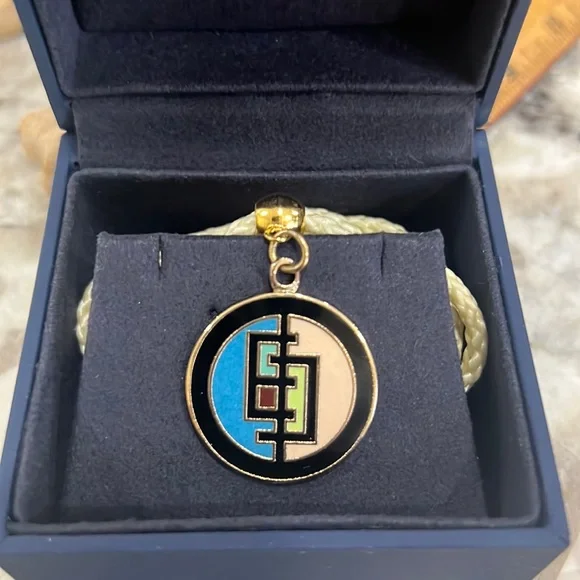 RARE Emilio Pucci Elegant Multicolor Pendant Necklace - Picture 5 of 7